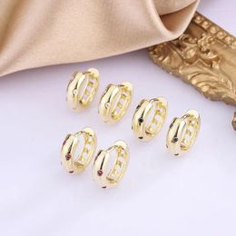 Hoop Earrings Fashion Cubic Zircon Huggie Exquisite Small Glossy Ear Bone Aros For Women Jewelry