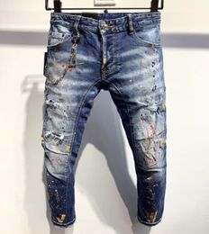 new brand of fashionable european and american mens casual jeans highgrade washing pure hand grinding quality optimization la3528868018