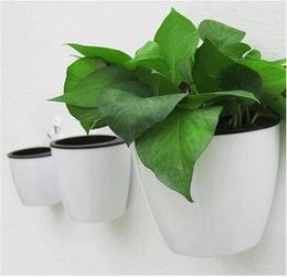 Free shipping Wall Hanging Flower Pot Round Hydroponics Chphytum Potted Flower Pots Planters & Pots8811179