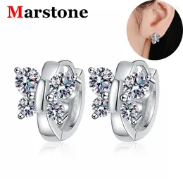 Dangle Earrings Full Moissanite 1.6ct Stones Real D Color 3mm 4mm Hoop Women's For Women S925 Sterling Silver Stud Fine Jewelry