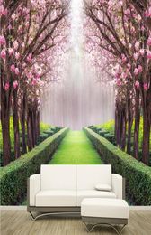 Luxury European Modern Beautiful scenery flowers and trees mural 3d wallpaper 3d wall papers for tv backdrop1655487