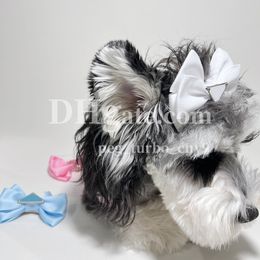 Designer Dog Bow Hair Clip Triangle Brand Cat Dog Hair Clips French Bowknot For Schnauzer Teddy Bichon Puppy Cute Hair Accessories