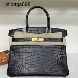 Top Cowhide Handbag Brkns Genuine Leather Mist matte crocodile skin belly with half honey wax 30 with for blackBBSMBXPU