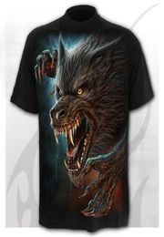Werewolf Pattern Mens TShirts mens Punk style 3D Shirts Oneck tshirt Summer Fashion Tops boy clothing large size streetwear 2209966313