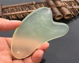 Natural Jade Guasha Board Scraching Facial Eyes Scraping Gua Sha SPA Massage Tool Health Care Beauty Acupoints Plate Massager6298535