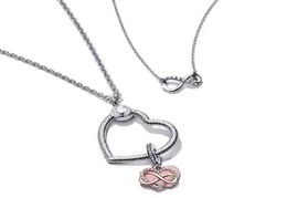 new 925 sterling silver chain pendant necklace eternity necklace original box womens gift jewelry4925191