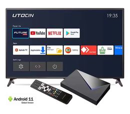 1 Year Warranty Utocin alpha MAGNUM Powerful Smart IP TV box 2G16G 2.4G+5G WiFi Android 11 Android TV box Media Streaming Set Top free trial CRYSTAL