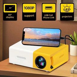 Projectors High definition projector convenient for movement indoor and outdoor space saving camping style mini YG300 projector J240509