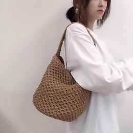 Shoulder Bags Casual Straw Women Woven Handbag Handmade Summer Beach Travel Tote Fashion Exquisite Shopping For 2024
