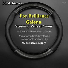 Steering Wheel Covers For Brilliance Galena Cover Genuine Leather Carbon Fibre Car Women Man Summer Winter
