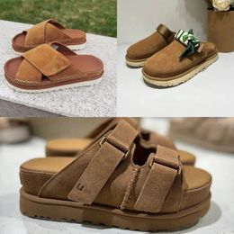 New Fashion Flax brown Sandals Outdoor Sand beach Rubber Slipper Fashion Casual Heavy-bottomed buckle Sandal leather sports sandals size 35-44