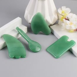 Wholesales Jade Facial Gua Sha Tools Natural Aventurine Guasha Eye Acupoint SPA Acupuncture Pen Scraping Face Body Beauty Healing Massage Stick Tool