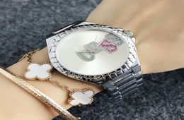 Fashion women Girl Colorful crystal style dial Metal steel band quartz wrist watch G106876467