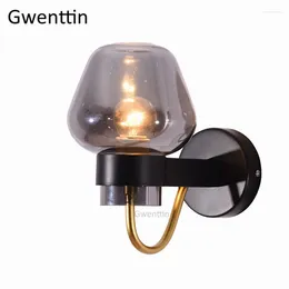 Wall Lamp Nordic Modern Gold Glass Lamps Led Mirror Lights Sconce Light Fixtures For Living Room Bathroom Bedroom Home Deco