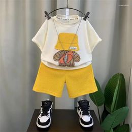 Clothing Sets Children Kids Boys Girls Clothes Short Sleeve Cotton Shirt Kid 2Pcs Suit 2024 Summer Baby Boy Outfit