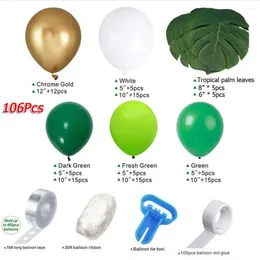 Party Decoration 106pcs Green Balloon Garland Arch Kit Wedding Baloon Birthday Kids Baby Shower Globos Confetti Latex Ballon