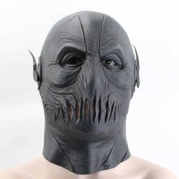 Party Masks Black Flash Zoom Mas TV Full Head Breathable Halloween Mask Latex Role Play Costume Props Q240508