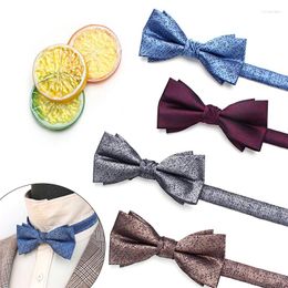 Bow Ties Men's Printed Tie Dark Pattern Yarn Handmade Casual Wedding Party Performance Accessories Clothing Decorations