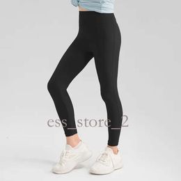 lululemo leggings top quality 24ss Girls Yoga Leggings Kids Thin Tights Sweatpants Soft Elastic Sports Tight Pants Children Dancing Skinny Pants 522