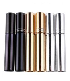 10ML UV Plating Atomizer Mini Refillable Portable Perfume Bottle Spray Bottles Sample Empty Containers Gold Silver Black Color DHD5441500