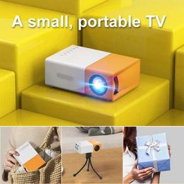 Projectors YG300 Mini Portable Projector with Ultra High Definition Memory Supports HDTMI USB and SD Outdoor Movie Home Theatre Projects J240509