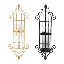 Candle Holders Wall Sconce Set Of 2 Wrought Iron Holder Hanging Mounted Sconces For Living Room Home Decor
