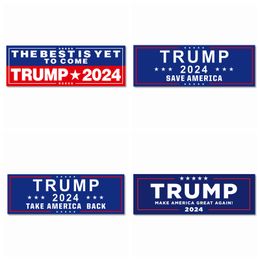 Trump Car Stickers 7.6*22cm Bumper Sticker US Flags Stickers Keep Make America Great 2024 Trump Vehicle Stickers