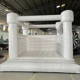 Commercial White bounce house Inflatable Wedding Bouncy Castle Jumping Adult Kids Bouncer Castle for Party with blower free ship
