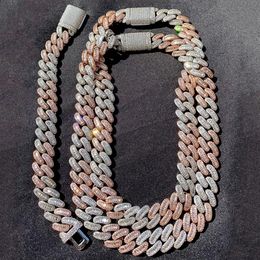 15mm 18 20 22 24inch Gold Silver Plated Bling CZ Tennis Chain Necklace 7 8inch Bracelet Links Rapper Street Jewellery for Men Women 224m