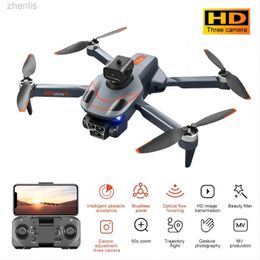 Drones S115 drone high-definition three lens camera intelligent obstacle avoidance photography RC aircraft brushless motor foldable four helicopter d240509