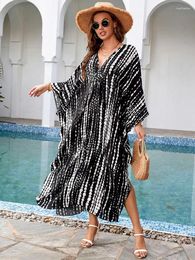 Kaftan Dresses For Women Plus Size Tie Dye Loose Beach Cover Up Lightweight Soft Caftans Swim Suit Ups Tunics