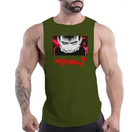 Men's Tank Tops Summer Outdoor Men Hip Hop Clothing Breathable Vest For Harajuku 2d Anime Character Printed Sports