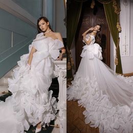 Designer Mermaid Wedding Dresses Satin Tulle Decoration Pleat Tiered Strapless Soft Court Gown Backless Custom Made Plus Size Bridal Gown Vestidos De Novia