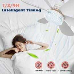 Modern small E27 screw fan lighting remote control dimming 3-speed bedroom kitchen bathroom no need for wires 240425