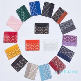 Designer -17 Colours Fashion Card Holders Womens Men Purses With Box Designer Purse Double Sided Credit Cards Coin Mini Wallets 2583