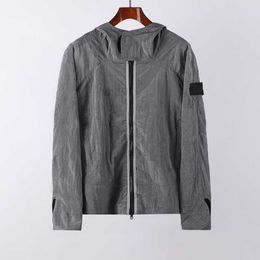 Men's Jackets Stones Top Quality Mens Brand Designers Topstoney Cp Jacket Nylon Casual Jacket Coat Star Emblem Embroidery Island Jacket Mpqy875d