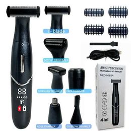 Razors Blades 6-in-1 female electric insect repellent multifunctional shaving for body and face precision male intimate areas facial beard trimmer Q240508