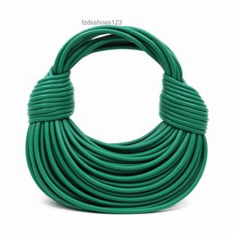 Lea Cattle Small Luxury Rope Double Classic Knotted Handbag Girl Womens Hand Knitted Bottegaas Bag Venata Pure Mesh Bags Knot 2024 84Q0