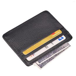Wallets Slim Minimalist Front Pocket Wallet Leather Holder Card Cases With ID Window For Men Women