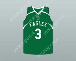 CUSTOM NAY Mens Youth/Kids CJ MCCOLLUM 3 GLENOAK HIGH SCHOOL GOLDEN EAGLES GREEN BASKETBALL JERSEY TOP Stitched S-6XL