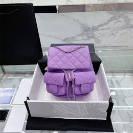 Woman Designer Bags Luxury Mini Backpack Handbag Shoulder Bags Patent Leather Caviar Leather Tote Fashion Black Luxurys Handbags 20cm P Edau