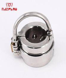 2022 Mens Penis & Ball Locking Devices Male Spiked Ball Stretcher Stainless Steel Bondage Metal Cock And Scrotum Rings5698938