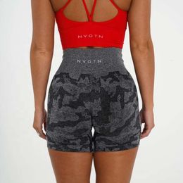 Lu Women Shorts Summer NVG Supplier Arrival high waisted yoga Sport Fiess Wear butt scrunch shorts Caribbean Camo Seamless Shorts Align L