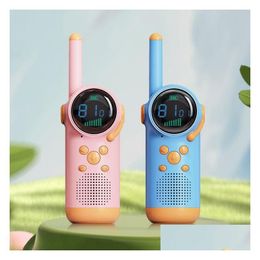 Toy Walkie Talkies 3Km Walky Handheld Gift Talkie For Toys Distance Girls Kids Talky Age Radio Boys Two-Way Long 3-12 Indoor Ou Sqmbr