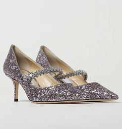 2024 Bridal Wedding Womens Designer Sandal Bing Pumps Shoes High Heel With Crystal-embellished Sandals Lady Pointed Toe Gladiator Sandalias EU35-43 With Box
