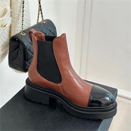 Casual Shoes Round Toe Lozenge Pattern Comfort Women Thin Heel Slip On Unique Design Femininos Concise Texture Glossy