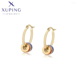 Dangle Earrings Xuping Jewelry Gold Plated Stainless Steel Round Drop Style Earring For Women Birthday Gift T000647057