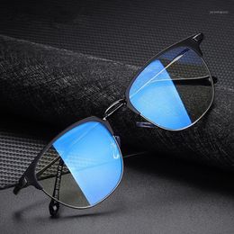 Vintage Metal Frame Spectacles Women Men Anti Blue Light Ray Blocking Eye Glasses Frames Clear Lens Eyewear WD3389 Sunglasses 341M