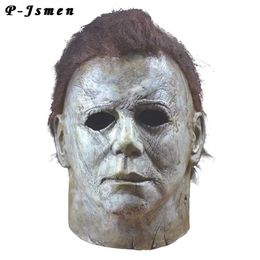 Party Masks Cafele Halloween 1978 Michael Miles Mask Horror Role Playing Costume Latex Props Adult White Q240508