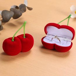 Jewelry Pouches Cherry Themed Convenient Travel Case Versatile Earrings Storage Box Decoration Drop